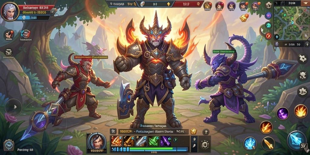Screenshot utama 888IDR menampilkan aksi seru dalam gameplay MMORPG.