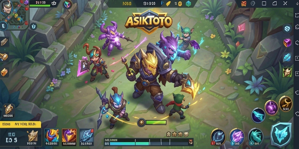 Screenshot gameplay ASIKTOTO menampilkan aksi pertarungan yang seru.