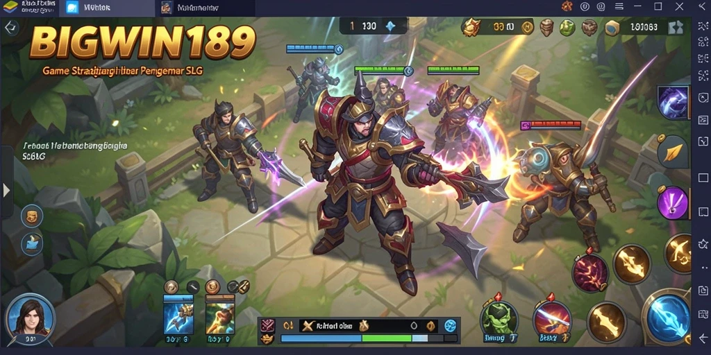 Screenshot gameplay menampilkan pertarungan strategis dalam BIGWIN189.