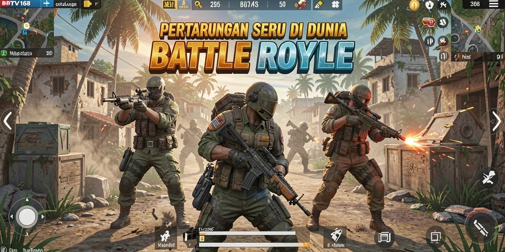 Tangkapan layar gameplay BTV168 yang menampilkan aksi seru Battle Royale.