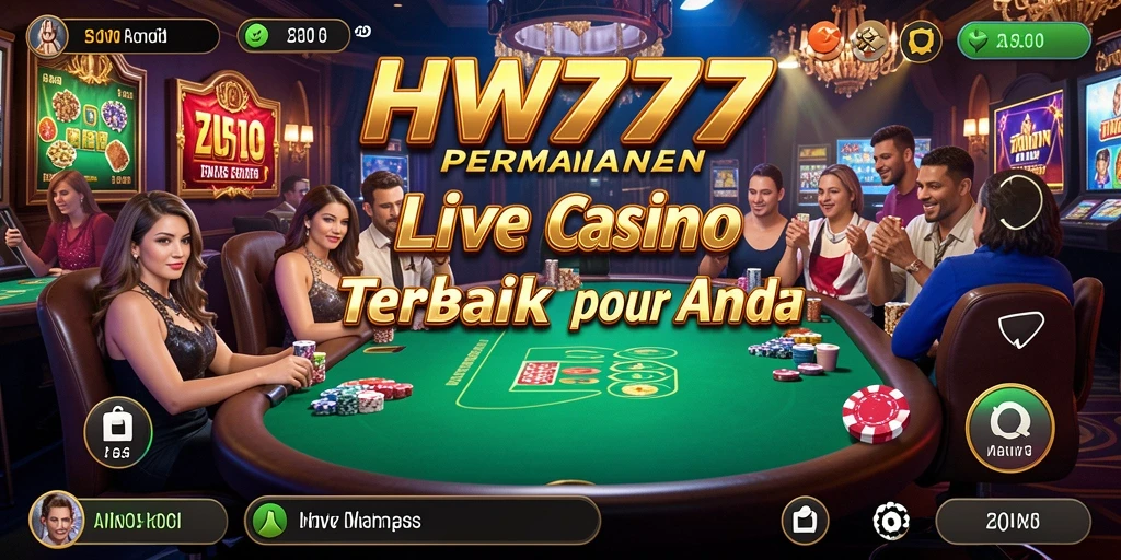 Tampilan gameplay HW777 yang menarik dan interaktif dalam Live Casino.