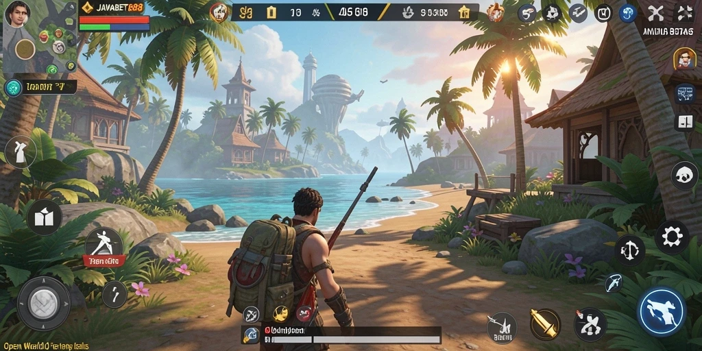 Tampilan gameplay Open World yang menakjubkan di JAWABET88.