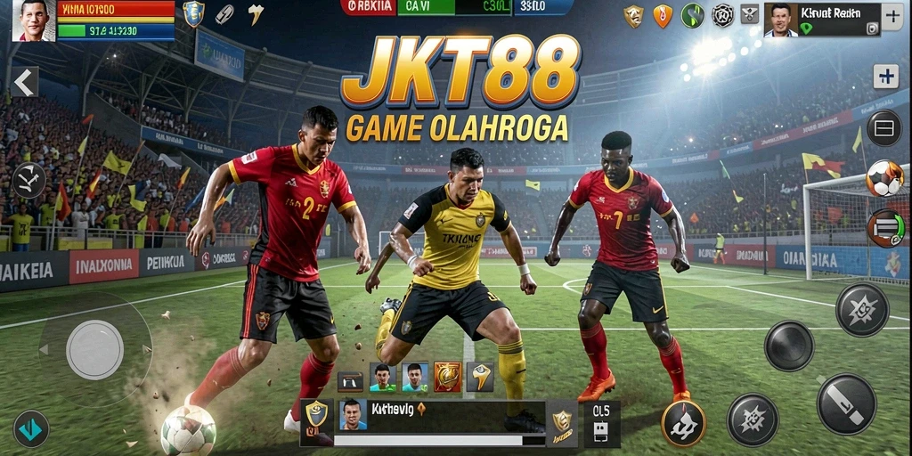 Tampilan gameplay JKT88 yang menarik dan penuh aksi olahraga.