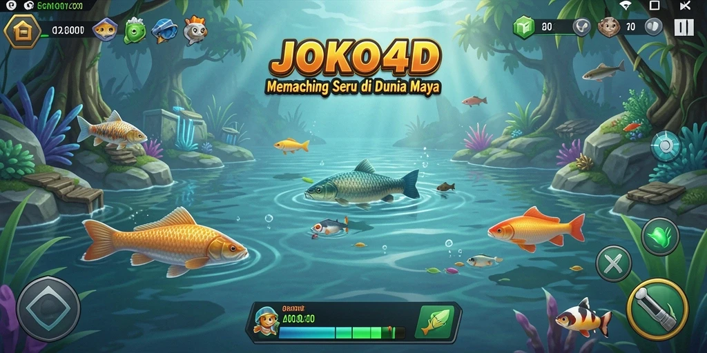 Tampilan gameplay memancing yang mendebarkan di JOKO4D.