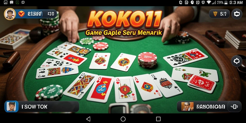 Tampilan gameplay Gaple yang menarik dan interaktif.