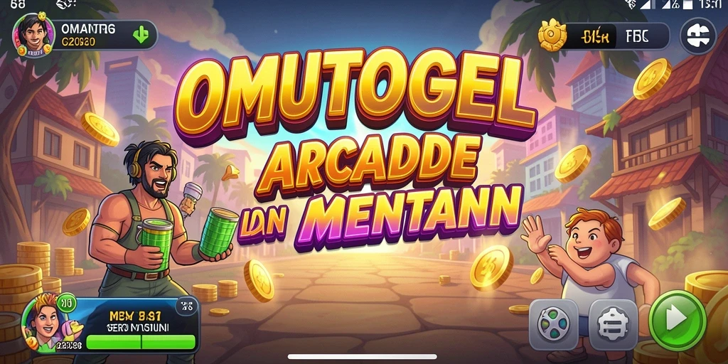 Tampilan gameplay menarik dari OMUTOGEL dalam genre Arcade.