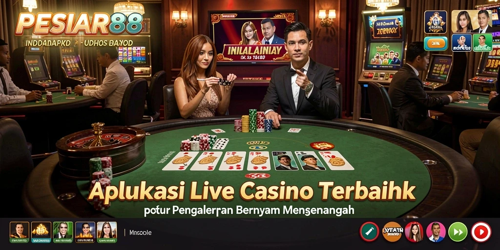 Tampilan nyata dealer dalam aplikasi Live Casino PESIAR88.