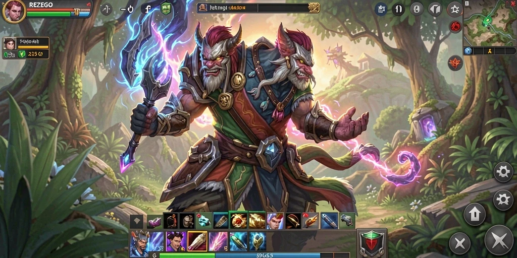 Tampilan gameplay epik dari REZEGO yang menampilkan aksi seru MMORPG.