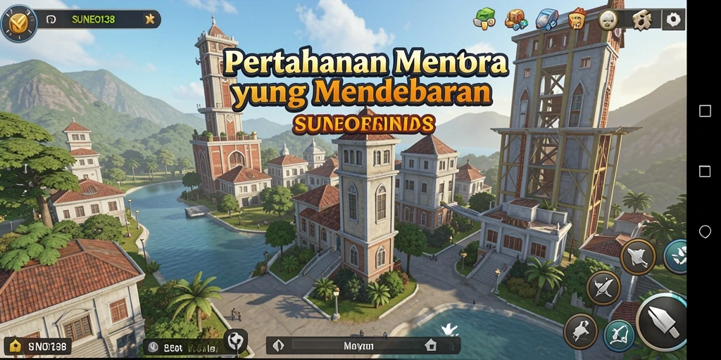 Tangkapan layar SUNEO138 menampilkan gameplay seru Tower Defense.