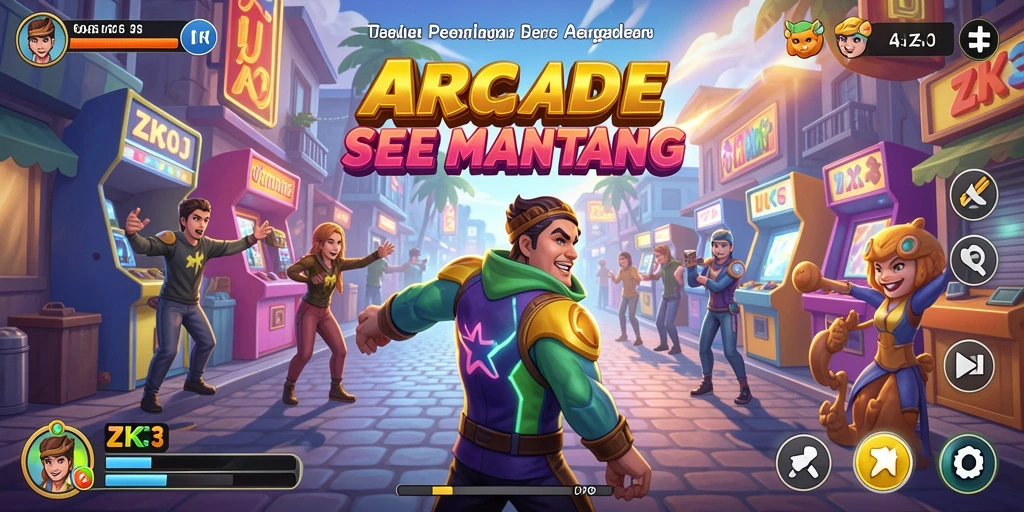 Screenshot gameplay ZK3 yang menunjukkan aksi seru dalam permainan Arcade.
